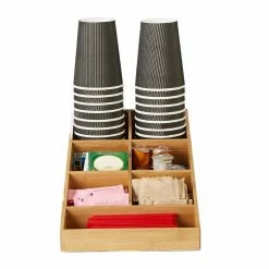 Brown 7 Compartment Tea and Coffee Condiment Organizer by Mind Reader -Deals Mind Reader Store mind reader condiment servers bmcomp7 brn 4f 1000