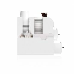 'Organizer' Coffee Condiment Caddy Organizer, White by Mind Reader -Deals Mind Reader Store mind reader condiment servers cad01 wht 4f 1000