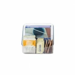 Multi-Purpose Clear Mini Acrylic Coffee and Tea Condiment Storage Organizer, for Vanity, Bathroom, Office and Kitchen by Mind Reader -Deals Mind Reader Store mind reader condiment servers cadmini clr 44 1000