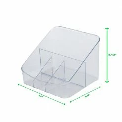 Multi-Purpose Clear Mini Acrylic Coffee and Tea Condiment Storage Organizer, for Vanity, Bathroom, Office and Kitchen by Mind Reader -Deals Mind Reader Store mind reader condiment servers cadmini clr fa 1000