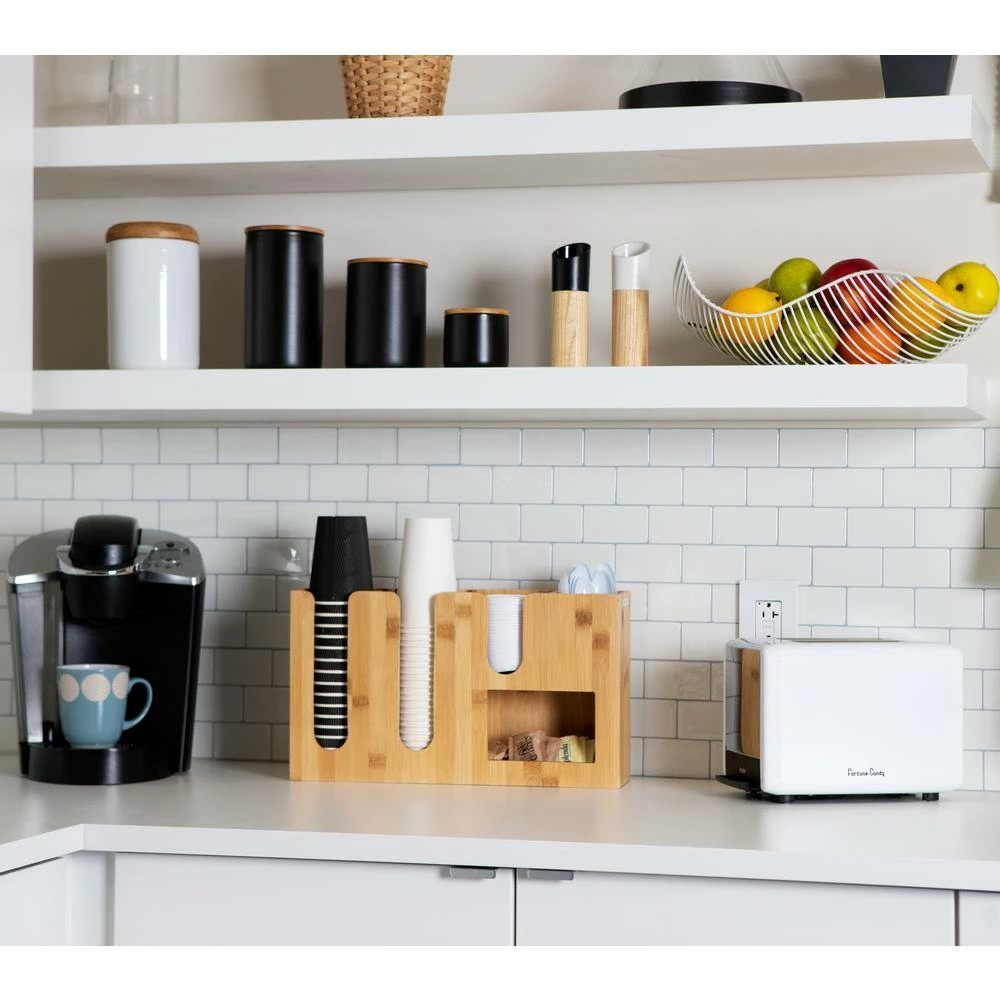 Bamboo 5-Section Condiment Organizer Brown by Mind Reader 7 Bamboo 5-Section Condiment Organizer Brown by Mind Reader - Image 7