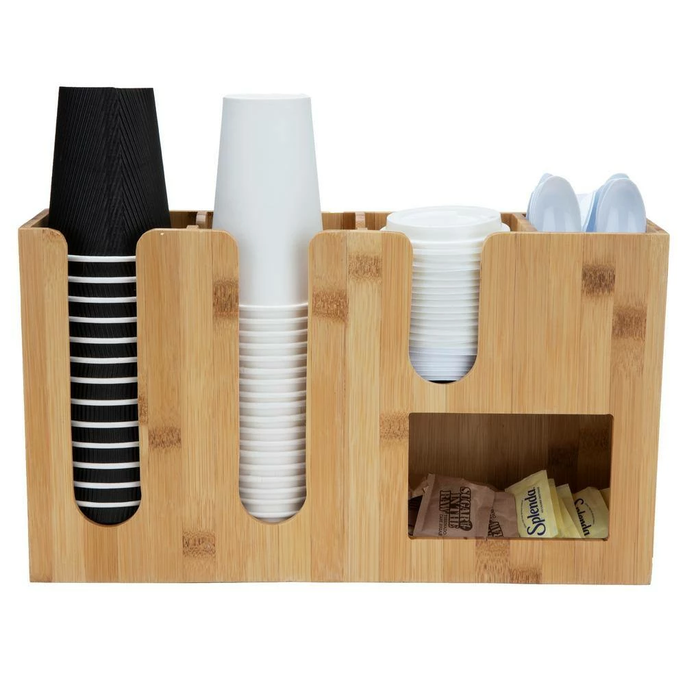 Bamboo 5-Section Condiment Organizer Brown by Mind Reader 5 Bamboo 5-Section Condiment Organizer Brown by Mind Reader - Image 5