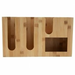 Bamboo 5-Section Condiment Organizer Brown by Mind Reader