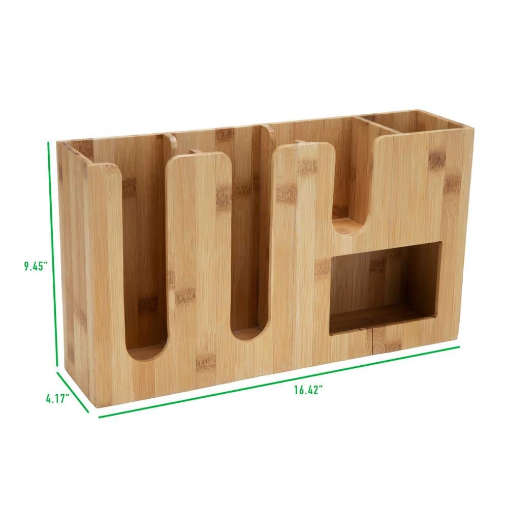 Bamboo 5-Section Condiment Organizer Brown by Mind Reader 6 Bamboo 5-Section Condiment Organizer Brown by Mind Reader - Image 6