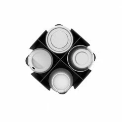 Totem 80-Cup Black Breakroom Cup Holder and Lid Holder by Mind Reader -Deals Mind Reader Store mind reader condiment servers cdisp blk 4f 1000