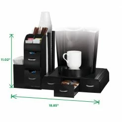 Combine 52-Capactiy 5-Drawer Black Coffee Pod Storage and Condiment Organizer by Mind Reader -Deals Mind Reader Store mind reader condiment servers cmb01 blk 44 1000