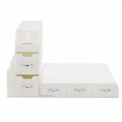 Combine 52-Capactiy 5-Drawer White Coffee Pod Storage and Condiment Organizer by Mind Reader