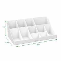 64-Cup 11-Compartment White Coffee Condiment Organizer by Mind Reader -Deals Mind Reader Store mind reader condiment servers comorg wht 44 1000