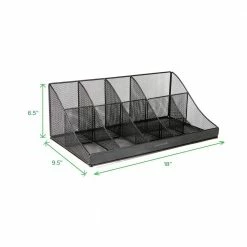 64-Cup 11-Compartment Black Mesh Coffee Condiment Organizer by Mind Reader -Deals Mind Reader Store mind reader condiment servers comorgmesh blk fa 1000