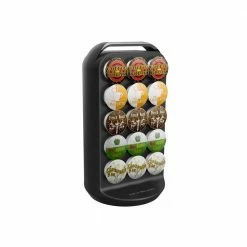 Apollo 30-Capacity Black K-Cup Storage Carousel by Mind Reader -Deals Mind Reader Store mind reader condiment servers crs02 blk 76 1000