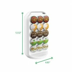 Apollo 30-Capacity White K-Cup Storage Carousel by Mind Reader -Deals Mind Reader Store mind reader condiment servers crs02 wht 76 1000