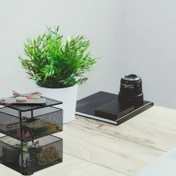 Rotating All Purpose 2 Tier Shelf, Baskets, Drawers with Magnets, Black by Mind Reader -Deals Mind Reader Store mind reader condiment servers kmag2t blk c3 1000