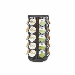 Black 35-Capacity Rotating Metal K-Cup Carousel by Mind Reader