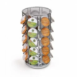 Silver 35-Capacity Rotating Metal K-Cup Carousel by Mind Reader