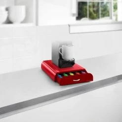 Anchor 50-Capacity Red Nespresso Coffee Capsule Drawer by Mind Reader
