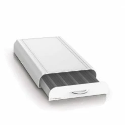 Anchor 50-Capacity White Nespresso Coffee Capsule Drawer by Mind Reader -Deals Mind Reader Store mind reader condiment servers nest3pc wht 4f 1000