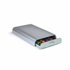 Anchor Nespresso Capsule Silver 50-Capacity Storage Drawer by Mind Reader -Deals Mind Reader Store mind reader condiment servers nestry6pc sil 1f 1000