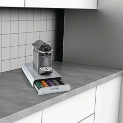 Anchor Nespresso Capsule Silver 50-Capacity Storage Drawer by Mind Reader