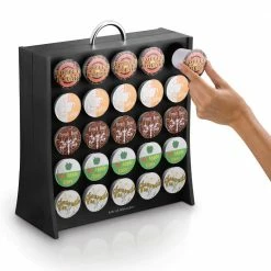 Wall 50-Capacity Black K-Cup Storage Rack by Mind Reader -Deals Mind Reader Store mind reader condiment servers rac01 blk 1f 1000
