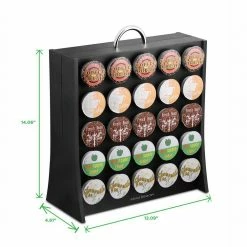 Wall 50-Capacity Black K-Cup Storage Rack by Mind Reader -Deals Mind Reader Store mind reader condiment servers rac01 blk 44 1000