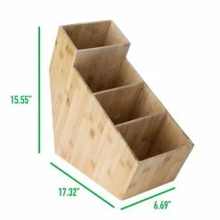 4-Section Bamboo Condiment Organizer by Mind Reader -Deals Mind Reader Store mind reader condiment servers sbuxbm brn 44 1000