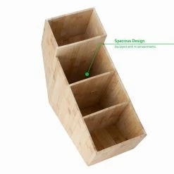 4-Section Bamboo Condiment Organizer by Mind Reader -Deals Mind Reader Store mind reader condiment servers sbuxbm brn 4f 1000