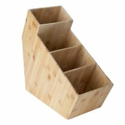 4-Section Bamboo Condiment Organizer by Mind Reader