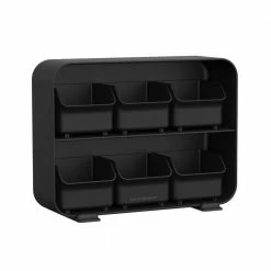Clutch 6-Drawer 90-Bag Black Tea Bag Holder by Mind Reader -Deals Mind Reader Store mind reader condiment servers stborg blk 44 1000