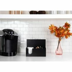 6-Compartment Condiment Station in Black by Mind Reader -Deals Mind Reader Store mind reader condiment servers strawco bkry 31 1000