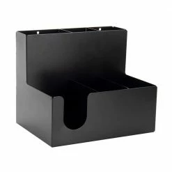 6-Compartment Condiment Station in Black by Mind Reader