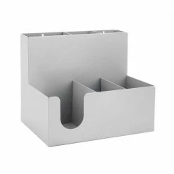 6-Compartment Condiment Station in Silver by Mind Reader