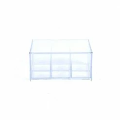 Acrylic Clear with Lid 6-Compartment Pantry Organizer For Kitchen Tea Bag Storage and Organizer Holder by Mind Reader