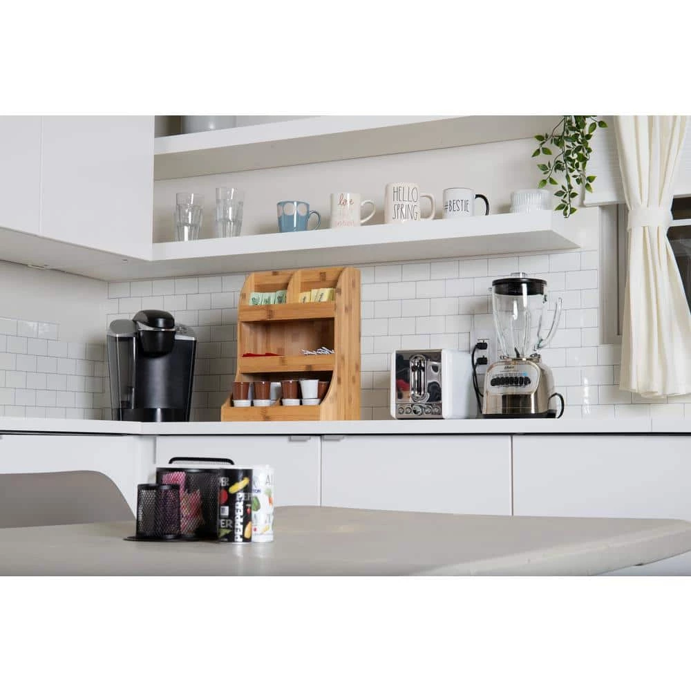 Bamboo 8-Section Condiment Organizer Brown by Mind Reader 6 Bamboo 8-Section Condiment Organizer Brown by Mind Reader - Image 6