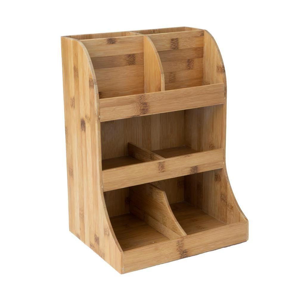 Bamboo 8-Section Condiment Organizer Brown by Mind Reader 2 Bamboo 8-Section Condiment Organizer Brown by Mind Reader - Image 2