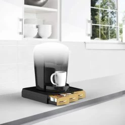 Anchor 36-Capacity Black K-Cup Storage Drawer with Wood Veneer by Mind Reader