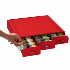 Anchor 36-Capacity Red K-Cup Storage Drawer by Mind Reader -Deals Mind Reader Store mind reader condiment servers tray6 red 1f 1000