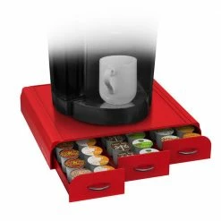 Anchor 36-Capacity Red K-Cup Storage Drawer by Mind Reader -Deals Mind Reader Store mind reader condiment servers tray6 red 76 1000