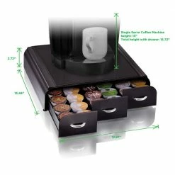 Anchor 36-Capacity Black K-Cup Storage Drawer by Mind Reader -Deals Mind Reader Store mind reader condiment servers try01 blk a0 1000