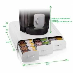 Anchor 36-Capacity White K-Cup Storage Drawer by Mind Reader -Deals Mind Reader Store mind reader condiment servers try01 wht 1f 1000