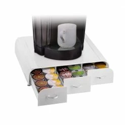 Anchor 36-Capacity White K-Cup Storage Drawer by Mind Reader -Deals Mind Reader Store mind reader condiment servers try01 wht 76 1000