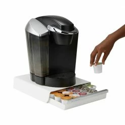 Coupe 30-Capacity White Coffee Pod Drawer by Mind Reader -Deals Mind Reader Store mind reader condiment servers try30 wht 31 1000