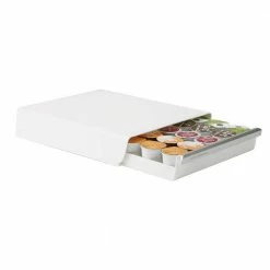 Coupe 30-Capacity White Coffee Pod Drawer by Mind Reader