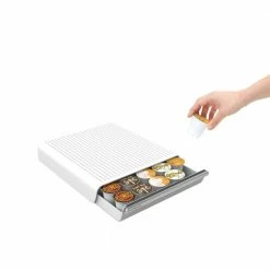 Coupe 30-Capacity White Coffee Pod Drawer by Mind Reader -Deals Mind Reader Store mind reader condiment servers try30 wht 76 1000