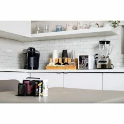 Bamboo Breakroom Organizer, 6-Compartments for Utensils, Coffee, Condiments, Brown by Mind Reader -Deals Mind Reader Store mind reader condiment servers versebm brn 31 1000