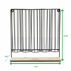 Wall Mount Single Serve Coffee Black Pod Dispenser 5-Compartments, 35-Coffee Pod Capacity by Mind Reader -Deals Mind Reader Store mind reader condiment servers wmnt5c blk 4f 1000