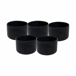 5-Piece 12-24 oz. Black Silicone Hydro Bottle Sleeve Cup Holder by Mind Reader