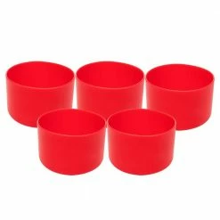 5-Piece 12-24 oz. Red Silicone Hydro Bottle Sleeve Cup Holder by Mind Reader