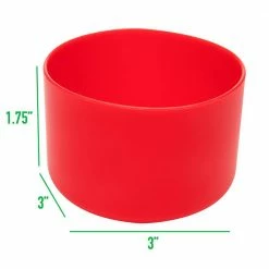 5-Piece 12-24 oz. Red Silicone Hydro Bottle Sleeve Cup Holder by Mind Reader -Deals Mind Reader Store mind reader drinking glasses sets 5slcup12 red fa 1000