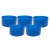 5-Piece 32-40 oz. Blue Silicone Hydro Bottle Sleeve Cup Holder by Mind Reader