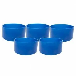 5-Piece 32-40 oz. Blue Silicone Hydro Bottle Sleeve Cup Holder by Mind Reader